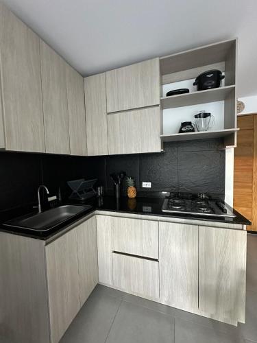 virtuve, 203 Apartamento Frente al Mar in San Bernardo del Viento