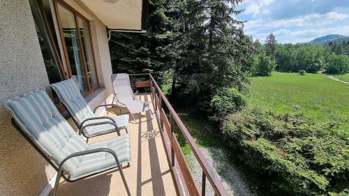 Cottage right next to the forest with a beautiful view of the valley in Jetrichovice U Decina