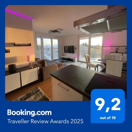 Luxusapartment mit 40 qm Terrasse, E-Parkplatz und Parkplatz in Graz, Österreich