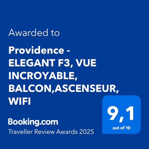 Providence - ELEGANT F3, VUE INCROYABLE, BALCON,ASCENSEUR, WIFI, Nicea (zdjęcie 8)