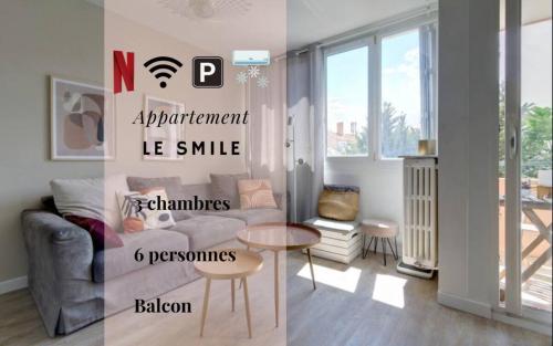 Guestroom, LE SMILE - 3 bedrooms - 8pers - Parking - Centre Gare in Aiguerelles