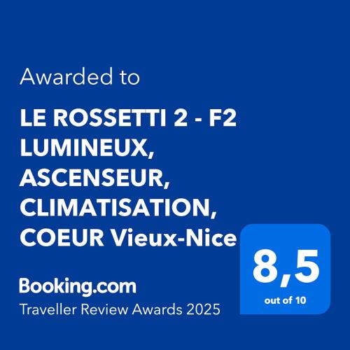 LE ROSSETTI 2 - F2 LUMINEUX, ASCENSEUR, CLIMATISATION, COEUR Vieux-Nice, Nice (fotografie 9)