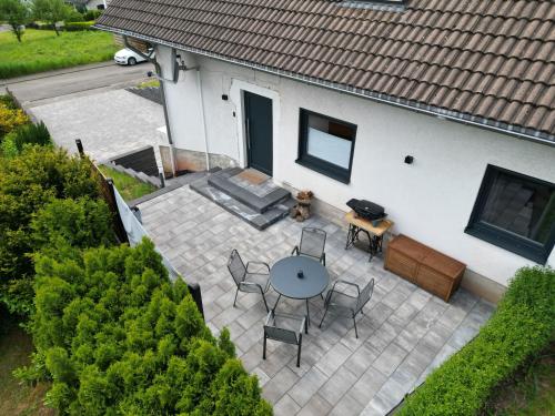 陽台/露台, Ferienwohnung "Apartment Paul" Eppelborn - Stilvolles Apartment mit Terrasse, Parkplatz & zentrale L in 埃珀爾博恩