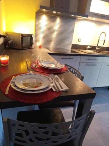 Kitchen, Fully equipped studio in Chatillon-en-Michaille