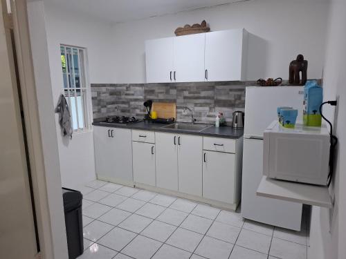 廚房, Tropical Palm Retreat in 威廉斯塔德市中心