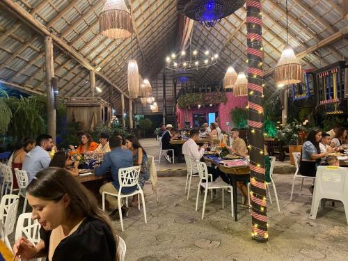 Restaurant, Hotel San Antonio del Cerro in Cerritos