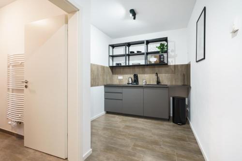 Cocina, Greenfield I schönes OfficeStudio I W6 I Neu I Küche I Smart TV I P (Greenfield I schones OfficeStudio I W6 I Neu I Kuche I Smart TV I P) in Mettingen