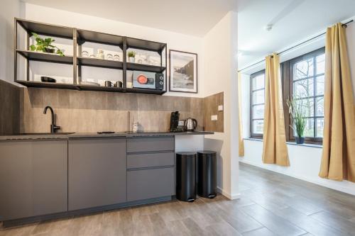 Cocina, Boardinghaus Grünefeld I W7 I modernes Apartment I P I Smart I Office (Boardinghaus Grunefeld I W7 I modernes Apartment I P I Smart I Office) in Mettingen