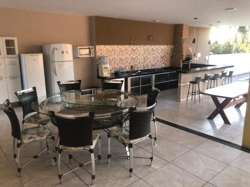 virtuve, Rancho condominio Lago e Sol - com piscina aquecida e ar condicionado in Fronteira