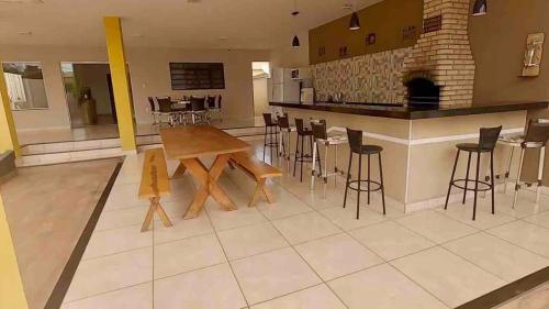 virtuve, Rancho condominio Lago e Sol - com piscina aquecida e ar condicionado in Fronteira