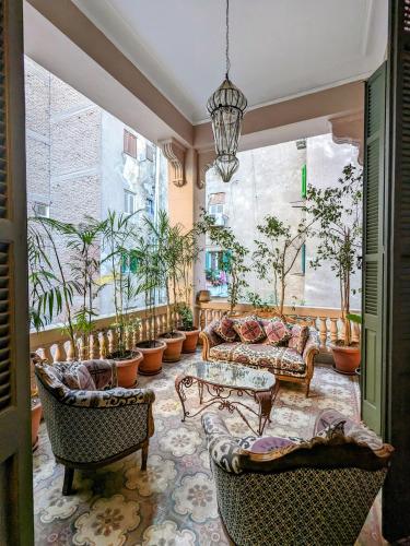 Balcon/terrasse, Villa Layla Hostel in Le Caire
