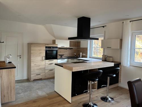 virtuve, Ferienwohnung zum Mühlbach (Ferienwohnung zum Muhlbach) in Windsbach