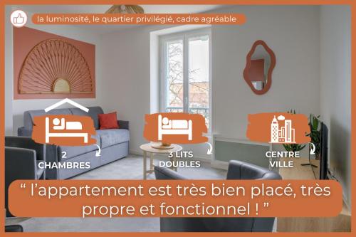 Tournette -6 pers - Hyper Centre - WIFI, Bourg-en-Bresse