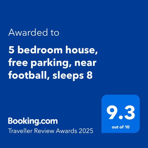 5 bedroom house, free parking, near football, sleeps 8, Liverpool (photo 2)