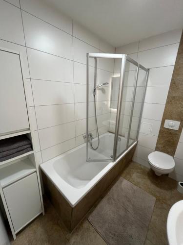 浴室, Ferienwohnung Emilie in 梅拉內