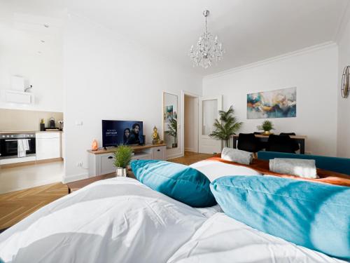 Erstklassiges Ferienapartment Citynah mit 1 Schlafzimmer - WiFi, TV, Küchenzeile, Waschmaschine&Trockner, Lipsk (zdjęcie 9)