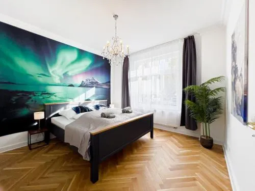 Erstklassiges Ferienapartment Citynah mit 1 Schlafzimmer - WiFi, TV, Küchenzeile, Waschmaschine&Trockner in Leipzig, Deutschland