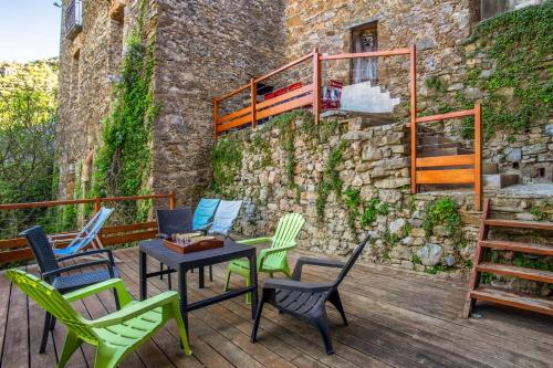 Balkons/terase, Charmante maison au bord de la rivière (Charmante maison au bord de la riviere) in Saint-Maurice-Navacelles
