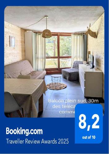 Studio 25m2, 5 pers, 30m des pistes, balcon sud, Villard-de-Lans