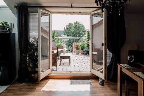 Rooftop Buddha Lounge - Ferienwohnung im Dachgeschoss in Leipzig mit Waschmaschine und Netflix, Lipsko (fotografie 6)