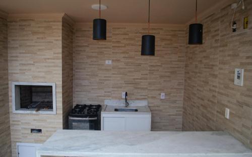Kitchen, Lusobra Flats Maragogi in Maragogi