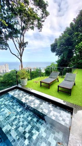 Faciliteiten, Modern house sea view in Joa in Sao Conrado