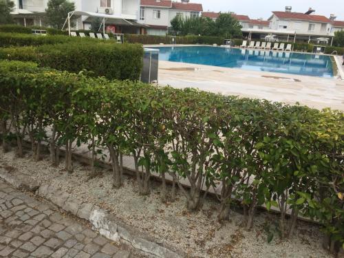 Peldbaseins, Duplex Villa with Shared Pool & Private Garden in Dikili in Cumhuriyet Mahallesi