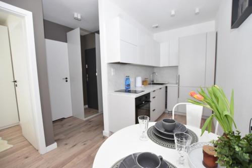 廚房, Apartamenty K netflix wi-fi in 瓦烏布日赫