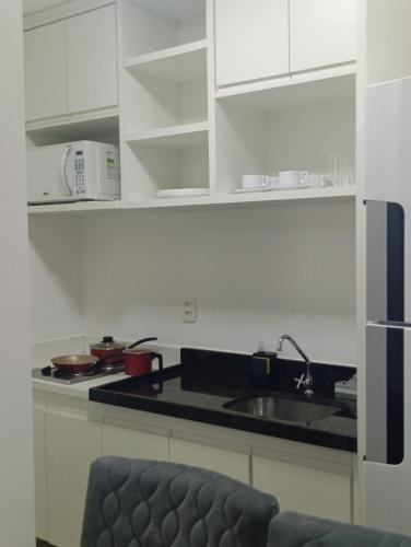 keuken, Apartamento em Resort, Brasília (Apartamento em Resort, Brasilia) in Taguatinga