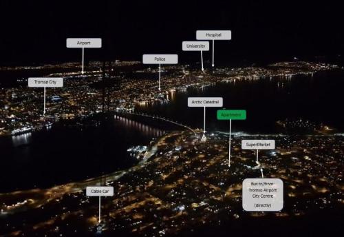 Apartment in Tromsø, located between the Arctic Cathedral and The Cable Car