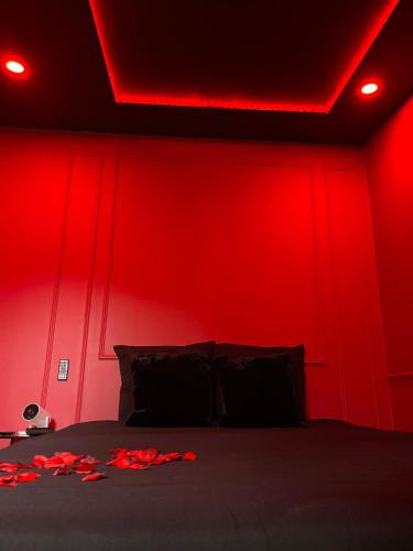 Le boudoir rouge - Loveroom luxueuse pour couples in La Ferté-Gaucher