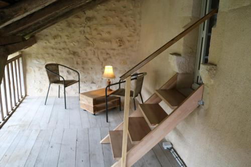 Erkély/terasz, Maison ancienne en Périgord, 10 personnes (Maison ancienne en Perigord, 10 personnes) in Milhac-de-Nontron