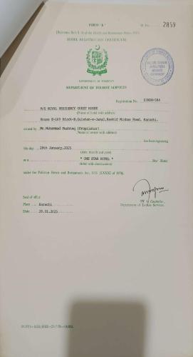 Royal Residency Guest House Karachi in Faisal Cantonment