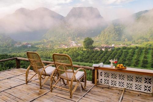 Balcony/terrace, Akha PhamiO อาข่า พามิโอ้  near Huean Him Doi