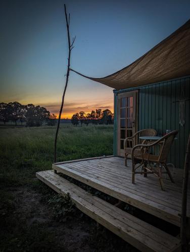 Bienenwagen Weitblick, Kamin, Sauna ganzjährig nutzbar in Dargun, Deutschland
