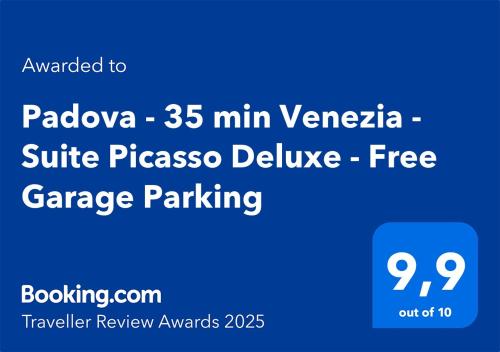  Padova - 35 min Venezia - Suite Picasso Deluxe - Free Garage Parking in Sarmeola