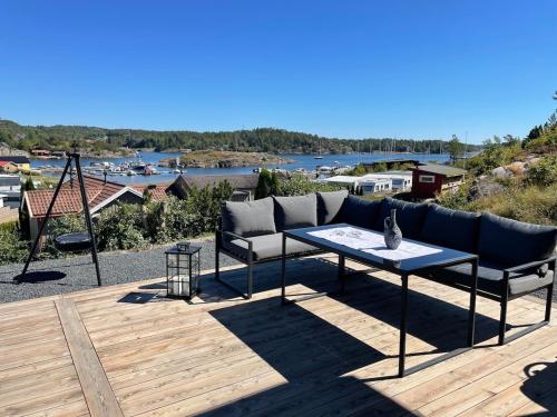 Hytte med sjøutsikt