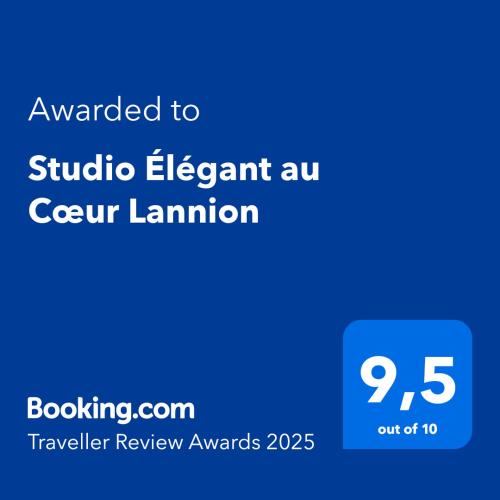 ラオン Studio Elegant au Cœur Lannion 2つ星 シングルルーム 眺望