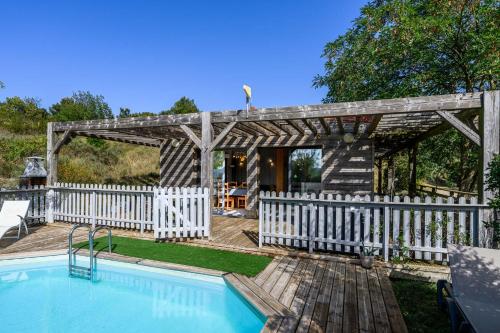 Maison - piscine - Vue vignobles coeur de nature in คุยซา