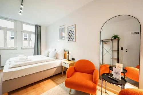 LudwigsCozyEscape - Boutique Design Apartment am Residenzschloss mit gemütlichem Balkon, 6 Gäste, SmartTV in jedem Zimmer, Highspeed WLAN, Workspace, 24h Self Check-in, Parkhaus 2 Min Gehweite in Ludwigsburg, Deutschland