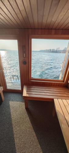 Szauna, Hausboot Rollyboot in Joachimsthal