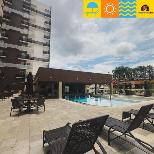 Spazzio diRoma com acesso ao Acqua Park - Temporada Cn L in Caldas Novas