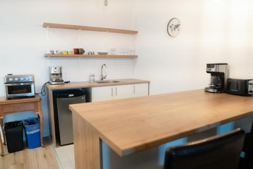 ห้องครัว, Auberge de Jeunesse des Balcons in ไบ-เซนต์-พอล (QC)