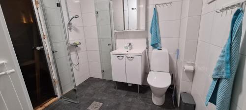 Shower, Villa Vahonranta beach house in Parkano