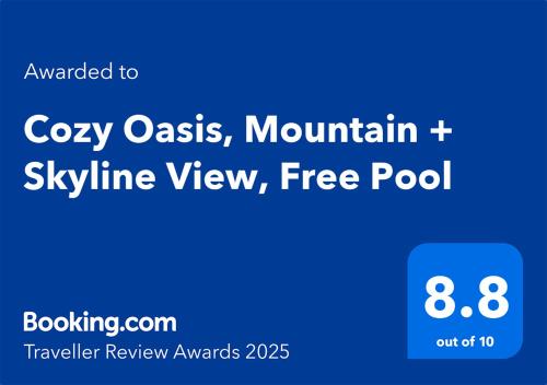 Cozy Oasis, Mountain + Skyline View, Free Pool, Manila