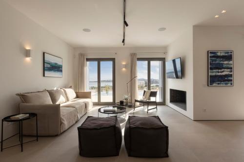 jaettu olohuone/TV alue, Blue Serenity Villas in Santa Maria