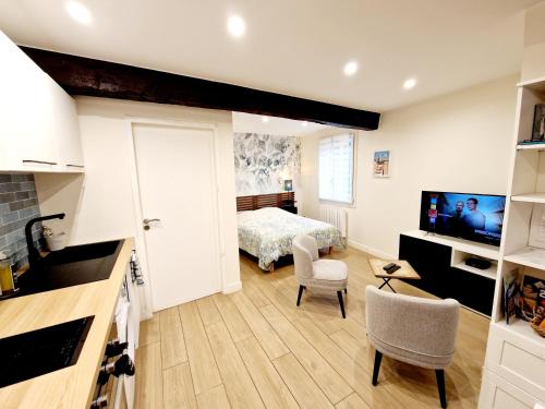 Studio cosy Proche Lyon Arrivée autonome (Studio cosy Proche Lyon Arrivee autonome) in Fleurieu-sur-Saone (Rhone-Alpes)