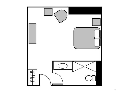 1 double bed