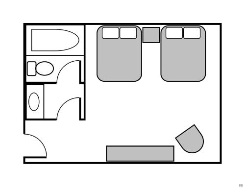 2 double beds