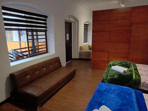 2 double beds, 1 sofa bed